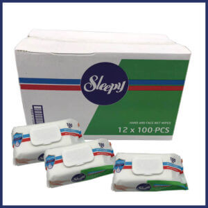 Sleepy Surface & Hand Wipes Box of 12 Packs 100 wipes per pack