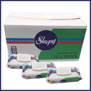 Sleepy Surface & Hand Wipes Box of 12 Packs 70 wipes per pack
