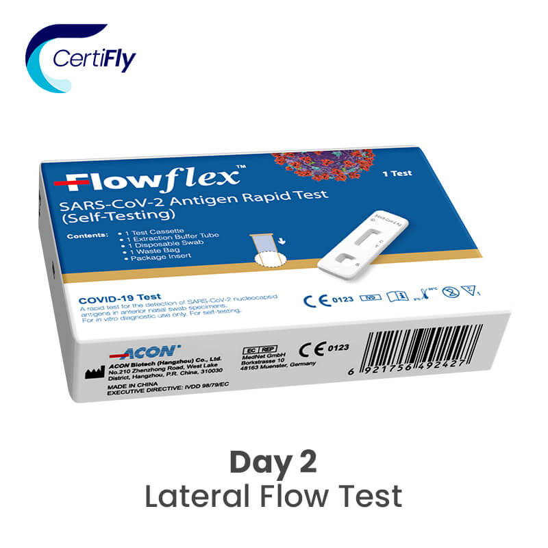 CertiFLY Travel Test Lateral Flow test kit for Covid-19 (Self-Testing)