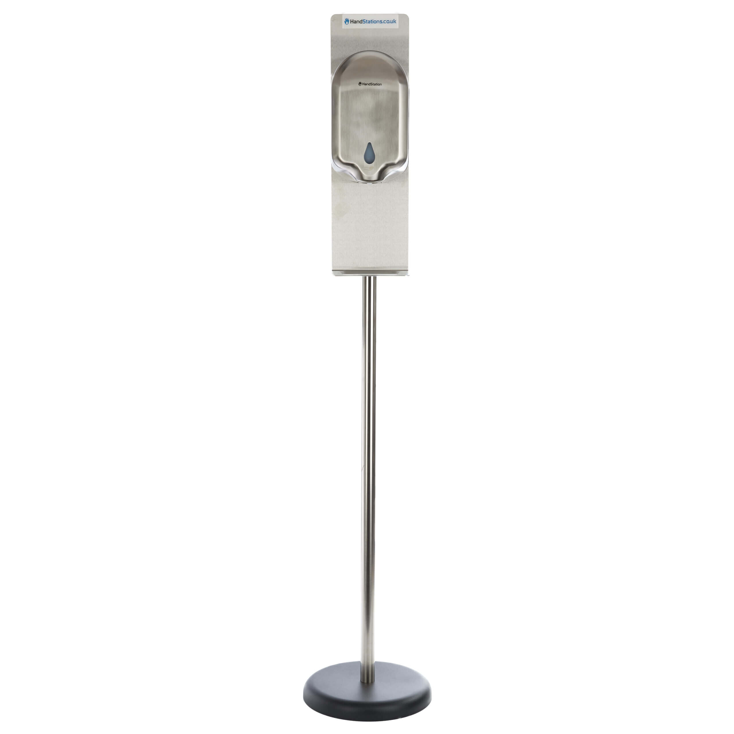 HandStation Eco Stainless Steel Floor Standing Automatic Touch Free Hand Sanitiser System – Foam Dispenser
